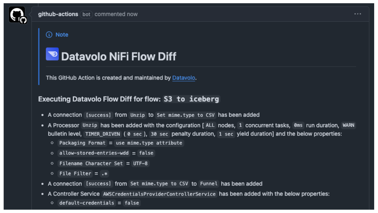 NiFi Flow GitHub Action